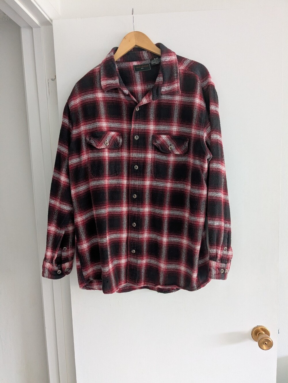 Field Stream Flannel Shirt Mens XL Large Plaid Long Sleeve Vintage Shacket